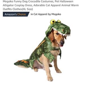 XL dog alligator or crocodile costume